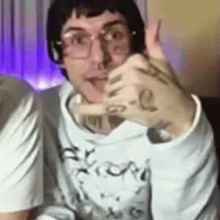 🤙 e0c7aea3 Person, Mann, Geste, Tattoo, Hoodie telegram sticker