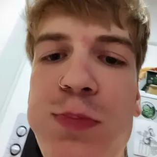 😐 3d159e5b คน, ภาพเหมือน, ใบหน้า, ภาพระยะใกล้, ผู้ชาย, ห่วงจมูก telegram sticker