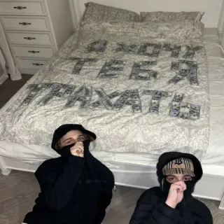 ❤️ 6dfe368b Я хочу тебя трахать เงิน, รัสเซีย, เตียง, ข้อความ, เสื้อมีฮู้ด telegram sticker