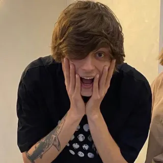 😳 830083f9 ผู้ชาย, ภาพเหมือน, คน, สีหน้า, ลำลอง telegram sticker