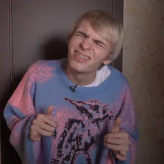 🤙 f7212a89 คน, ภาพเหมือน, เสื้อสเวตเตอร์, สีหน้า, ในร่ม telegram sticker