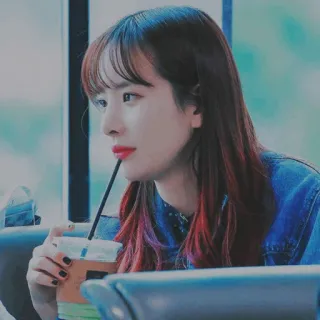 🎡 9e2f519d vrouw, drinken, Koreaans, zangeres, actrice telegram sticker