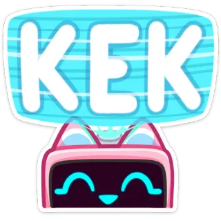 😀 cf1c6a8b KEK Katze, Roboter, niedlich, Ausdruck, KEK telegram sticker