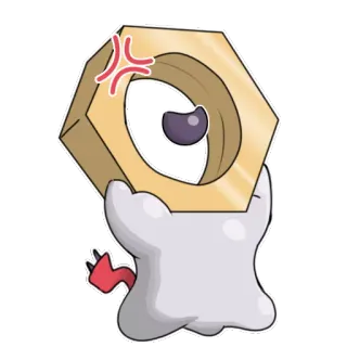 😡 30670e98 Meltan 宝可梦, 美录坦, 生气, 怪物, 电子游戏, 粉丝创作 telegram sticker