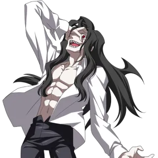 😜 88b72b28 อนิเมะ, ตัวละคร, ผู้ชาย, เขี้ยว, เปลือยอก whatsapp sticker