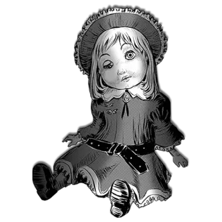 👧 13ff1a9c 인형, 소름끼치는, 빈티지, 장난감, 골동품, 무서운, 레트로 whatsapp sticker