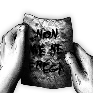 🖕 9243ea05 NON ME NE FREGA 이탈리아어, 인용구, 태도, 신경 안 써 whatsapp sticker