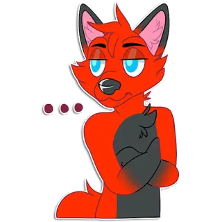 😒 053a35f8 ooo renard, animal, dessin animé, furry, illustration, autocollant, renard roux whatsapp sticker