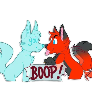 🐶 596f631a BOOP! renard, boop, mignon, animal, dessin animé whatsapp sticker