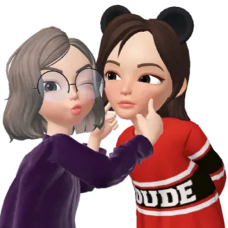 💘 49bf1652 DUDE friendship, cartoon, digital art, avatar, affection telegram sticker