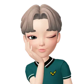 🤤 66e3be3b avatar, zepeto, character, wink, boy, korean telegram sticker