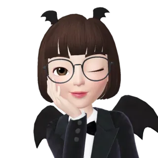 🤤 a8190d44 cartoon, avatar, cute, winking, demon telegram sticker