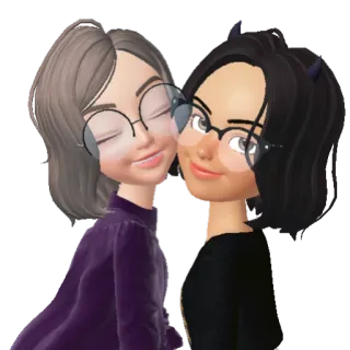 💘 abda4ecf avatar, cartoon, glasses, characters telegram sticker