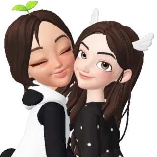 💘 cc117e67 cartoon, friends, cute, avatars, digital art telegram sticker