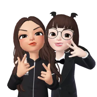 💘 fb348a52 friends, avatars, bitmoji, cartoon, cute, friendship telegram sticker