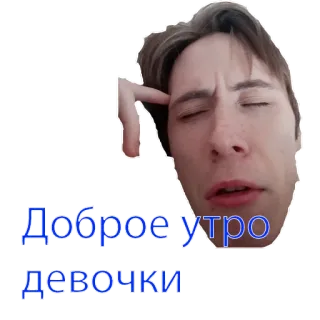 🥱 a8842421 Доброе утро девочки dzień dobry, dziewczyny, rosyjski, powitanie, mem, śpiący telegram sticker