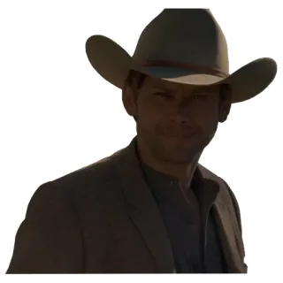 🙂 14696c64 牛仔, 帽子, 西部, 男人, 肖像 telegram sticker