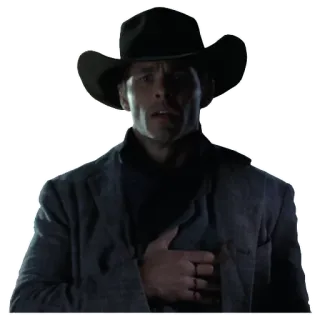 😲 3bcb5e41 牛仔, 西部, 帽子, 男人, 肖像, 演员 telegram sticker