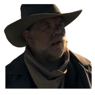 🙄 56f960ec 男人, 帽子, 西部, 牛仔, 面部表情, 围巾, 人 telegram sticker