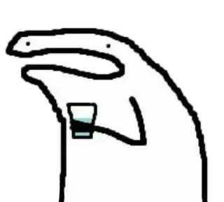 😧 ab4fc573 streepmannetje, meme, drinken, glas, cartoon telegram sticker