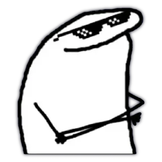 😎 b2dce621 sticker, personage, cartoon, bril telegram sticker