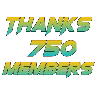 🙏 31d3f3d4 THANKS 750 MEMBERS dzięki, członkowie, społeczność, świętowanie, osiągnięcie telegram sticker