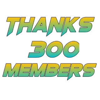 🙏 3b4a2de3 THANKS 300 MEMBERS świętowanie, kamień milowy, społeczność, wdzięczność, członkowie, dziękuję, media społecznościowe telegram sticker