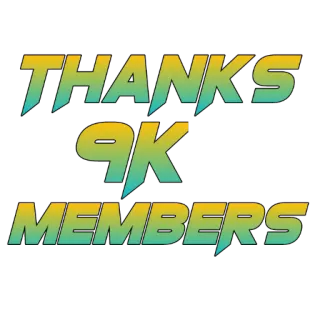 🙏 490061a8 THANKS 9K MEMBERS dzięki, 9k członków, świętowanie, społeczność telegram sticker