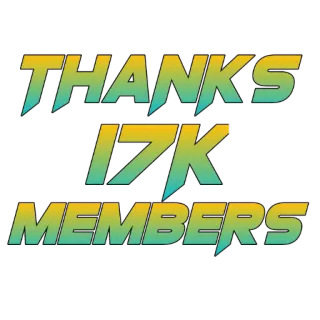 🙏 81d00ce0 THANKS 17K MEMBERS dzięki, członkowie, społeczność, świętowanie, osiągnięcie telegram sticker
