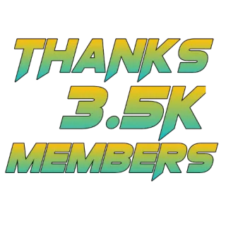 🙏 f703567f THANKS 3.5K MEMBERS członkowie, społeczność, dziękuję, świętowanie telegram sticker