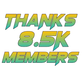 🙏 fc7a529d THANKS 8.5K MEMBERS członkowie, dzięki, społeczność, celebracja telegram sticker