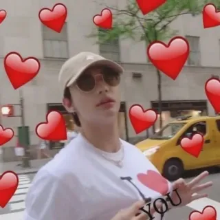 🍫 8fc835bc I <3 YOU serca, miłość, kpop, uśmiech, słodkie telegram sticker