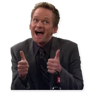 👍 19249007 Barney Stinson How I Met Your Mother barney, stinson, how i met your mother, joinha, terno telegram sticker