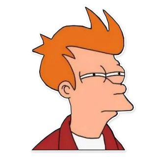 🤔 f3982a4e Philip J. Fry Futurama Fry, Futurama, Desenho animado, Animação, Personagem telegram sticker