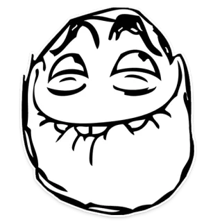 😇 0c81e6ca Meme, Internet, Espressione, Umorismo, Divertente, Trollface telegram sticker