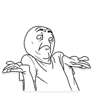 🤷‍♂️ 2b0454b5 scrollata di spalle, meme, meme di internet, confuso, boh telegram sticker