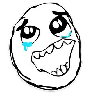 😍 38e15ad8 Meme, Trollface, Meme di Internet, Rage Comic, Umorismo, Fumetto, Divertente, Espressione telegram sticker