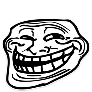 😈 54c8996a Trollface, Meme, Internet, Divertente, Troll, Umorismo telegram sticker
