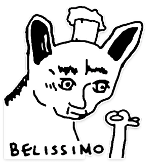 👌 5b450af7 BELISSIMO gatto, belissimo, chef, cartoni animati, animale telegram sticker