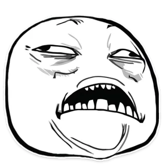 😑 5cfbcccc Meme, Espressione facciale, Meme di internet, Trollface, Umorismo, Divertente telegram sticker