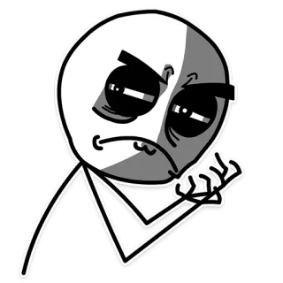 😩 67f94c64 omino stilizzato, disegno, meme, sarcastico, infastidito telegram sticker