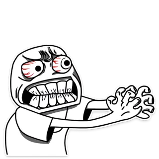 😤 6f176e45 rabbia, collera, cartone animato, meme, frustrazione, stress, fastidio telegram sticker