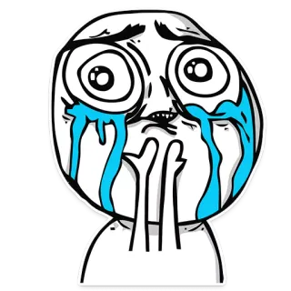 😍 ad04a325 Meme, Pianto, Triste, Meme di internet, Lacrime, Espressione telegram sticker