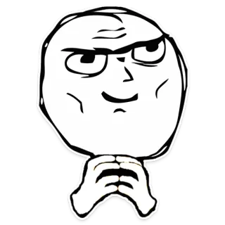 😏 c440eb4b Meme, Trollface, Meme di internet, Troll, Divertente, Compiaciuto, Pianificazione telegram sticker