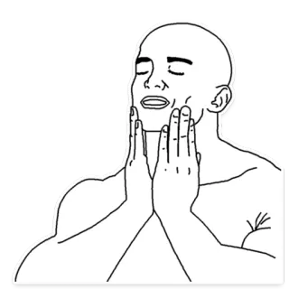 ☺️ c583eae9 soddisfatto, sentirsi bene, beato, contento, sereno, calmo, meme telegram sticker