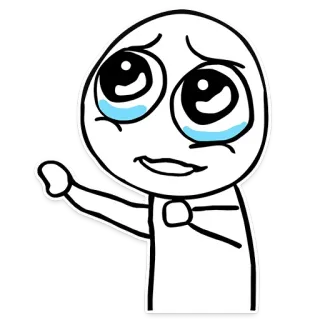 🙏 c8f65280 Meme, Piangendo, Implorando, Supplicando, Emozionale, Cartone animato, Illustrazione telegram sticker