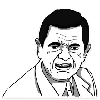 😬 e4f8ec91 disgusto, fastidio, meme, espressione, faccia, uomo telegram sticker