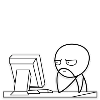 👨‍💻 f32125e1 omino stilizzato, computer, meme, divertente, internet, lavoro telegram sticker