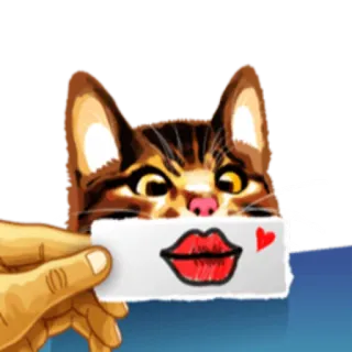 ❤ bc343cab mèo, hôn, trái tim, yêu, động vật, dễ thương telegram sticker