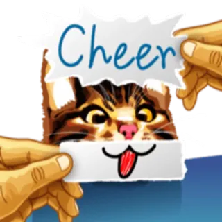 🍺 f82e6dad Cheer mèo, cổ vũ, hài hước, động vật, nhãn dán telegram sticker